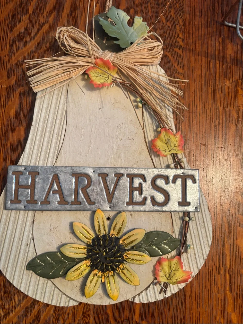 Harvest Sunflower Fall Wall Decor - Neutral, Yellow, Green